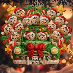 Cozy Christmas Ride With Festive Cheer, Custom Wood Ornament, Gift For Family and Christmas Enthusiasts