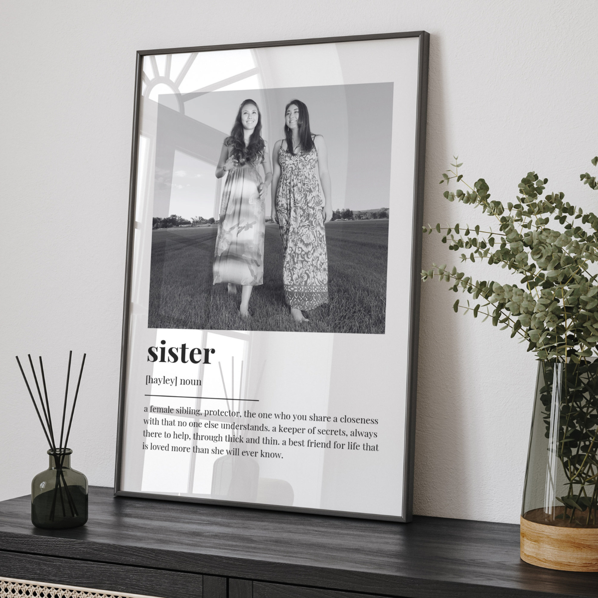 Sister Definition Custom Photo - Personalized Canvas - Gift For Bestie, Sister, Sibling