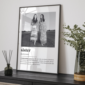 Sister Definition Custom Photo - Personalized Canvas - Gift For Bestie, Sister, Sibling