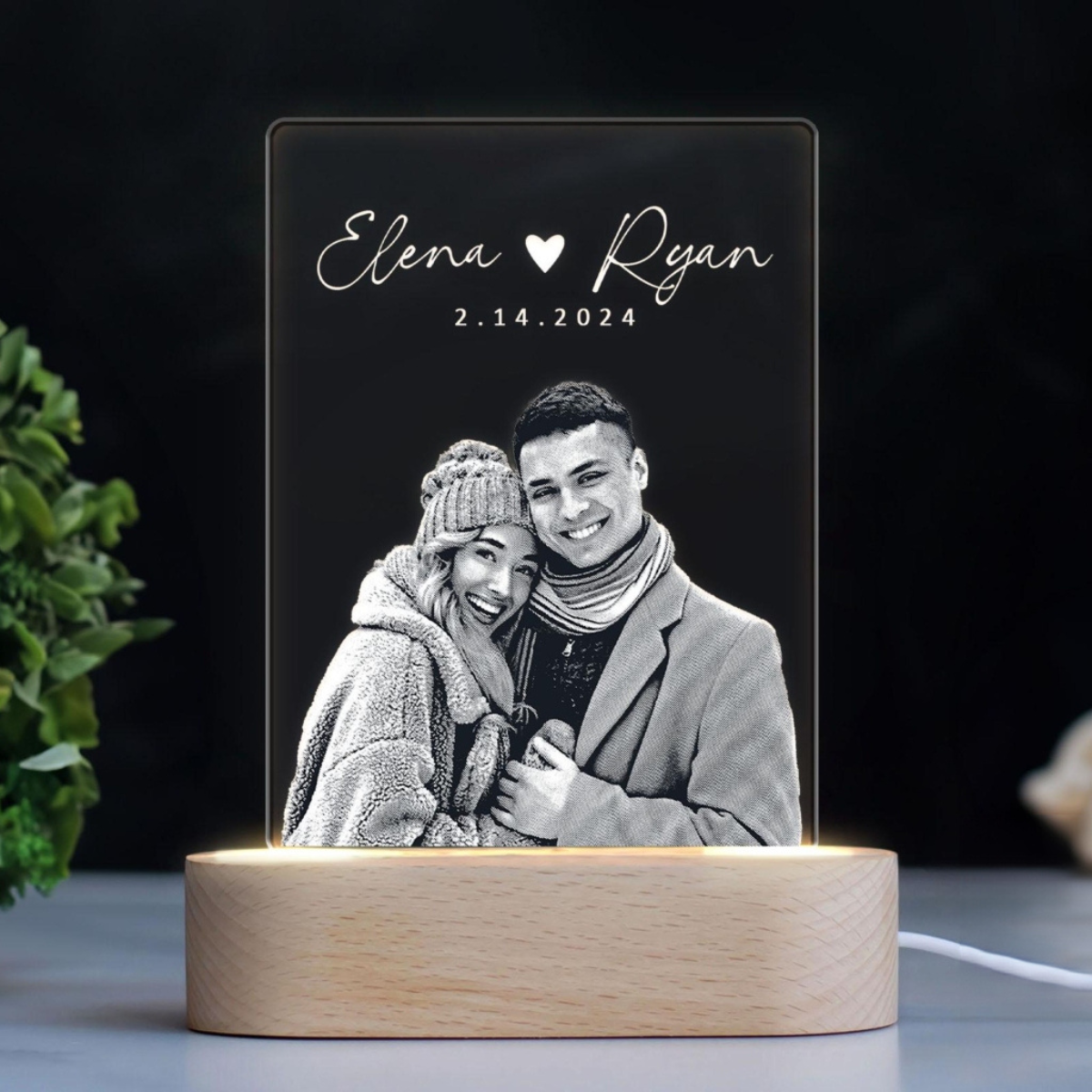 Custom Picture Night Light, Wedding Gifts for Couple, Personalized Photo Lamp, Anniversary Gift, Photo Night Light, Valentine Gifts For Couple
