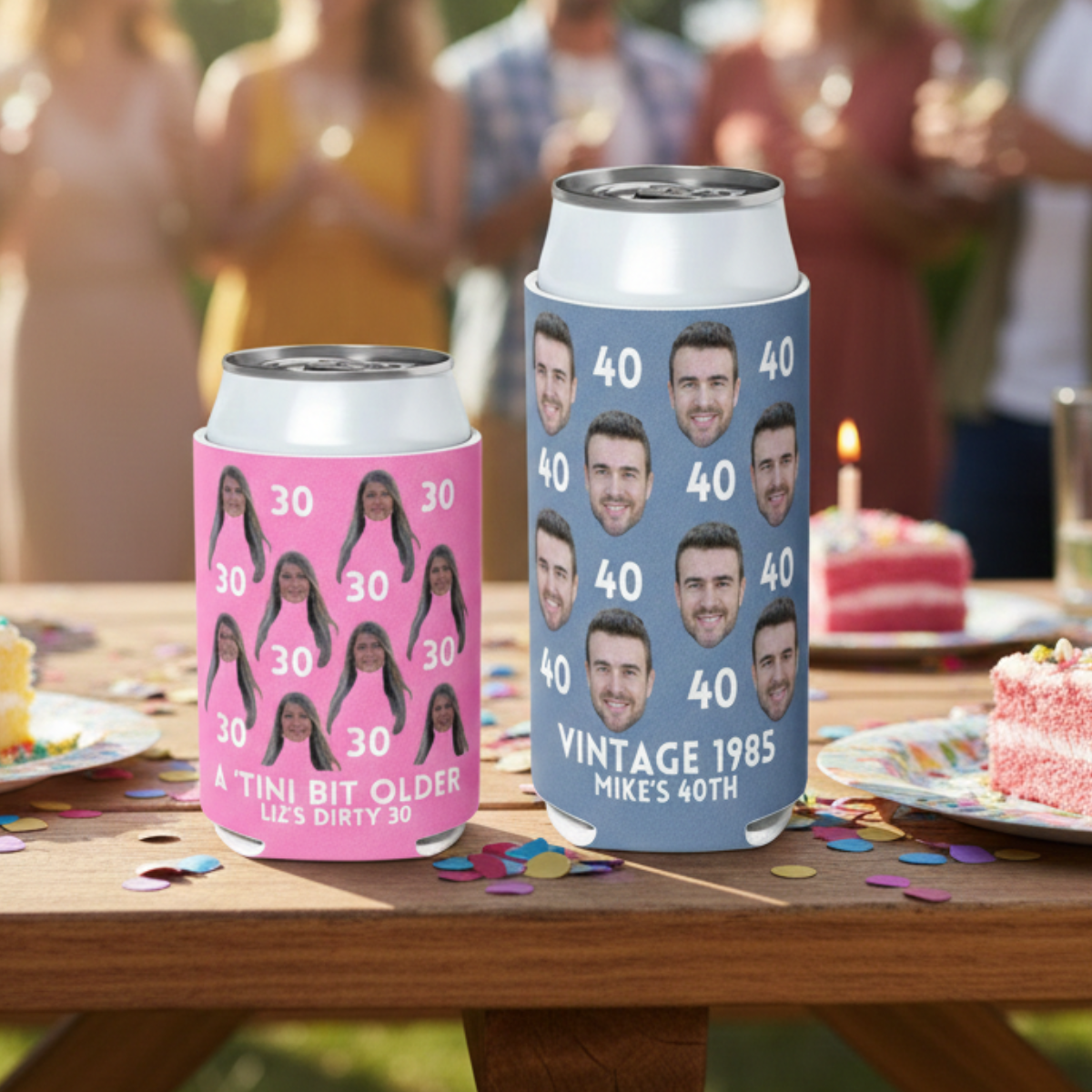 Personalized Can cooler, Funny birthday favors, 40th birthday, 30th birthday, 50th birthday