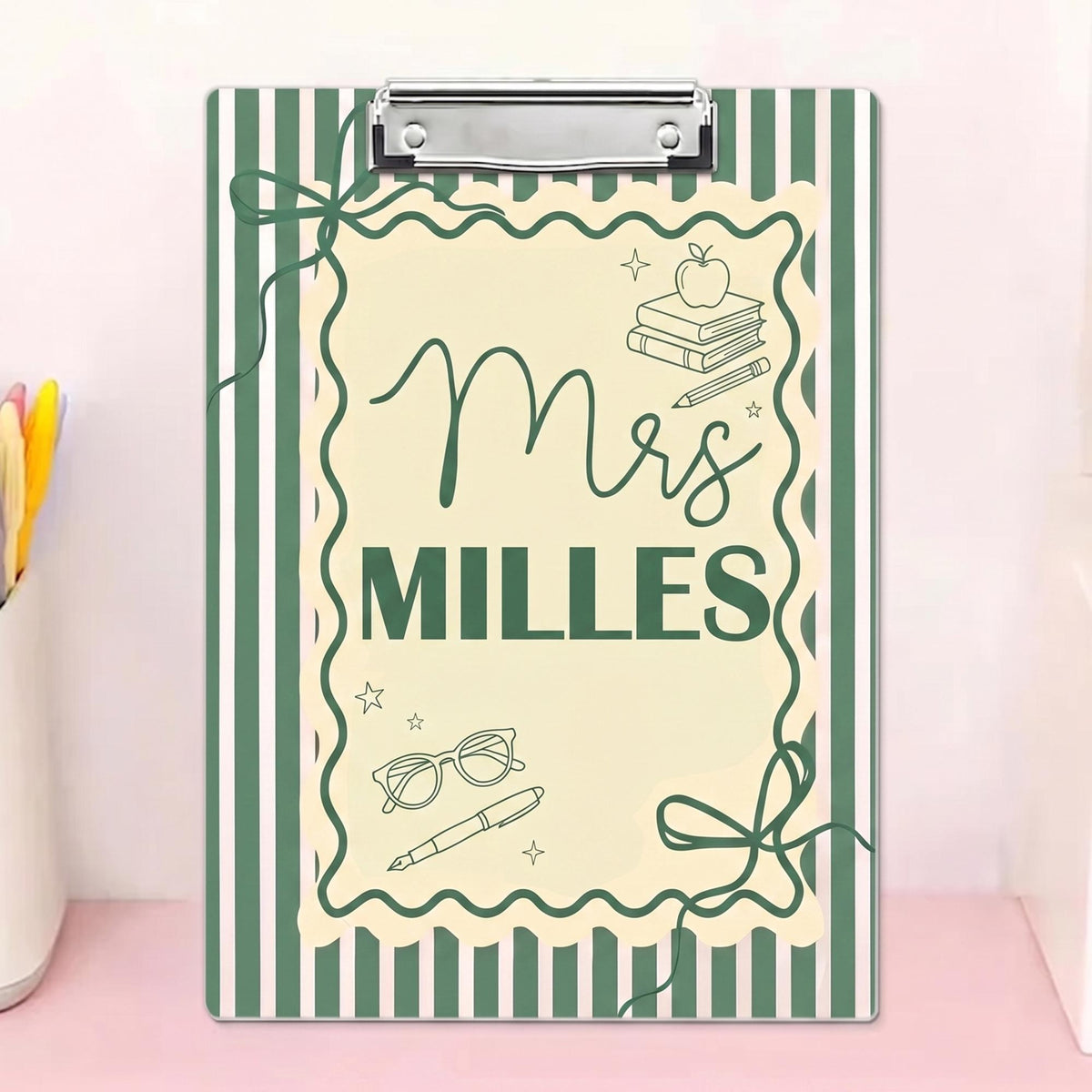 Teacher Clipboard with Name Customization Student Desk Organizer Classroom Decor Teacher Appreciation Gift School Office Supplies