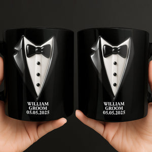 Bride & Groom Celebrate Special Day - Personalized Mug - Wedding Gift, Valentine's Day Gift For Couple