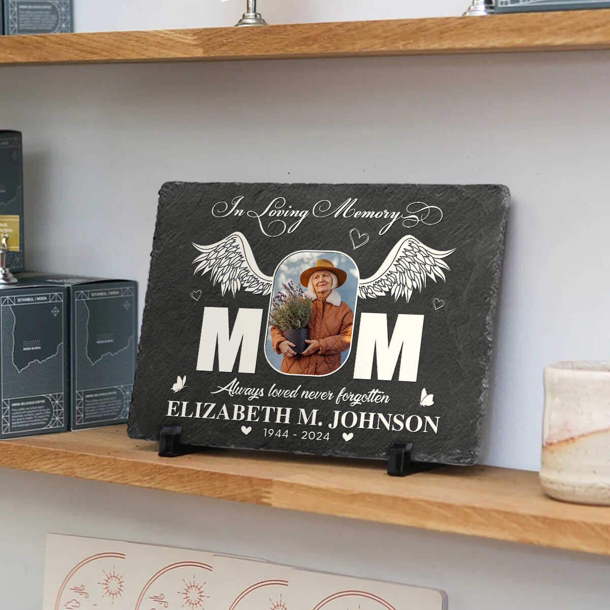 In loving Memory Of Mom Photo - Custom Memorial Garden Stone - Memorial Gift Of Your Loved One