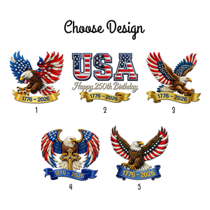 America 250 Years Of Freedom - Personalized UV Printed Cup Cover - Patriotic Gift, 4th Of July, 250th Anniversary Gift