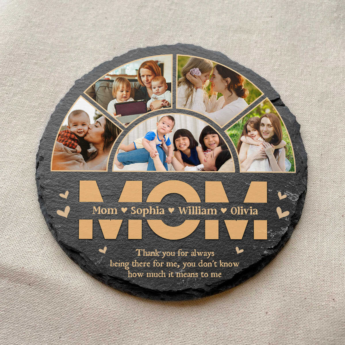 Mom Thank You For Always Being There - Personalized Garden Stone - Gift For Mom, Mother's Day, Birthday Gift