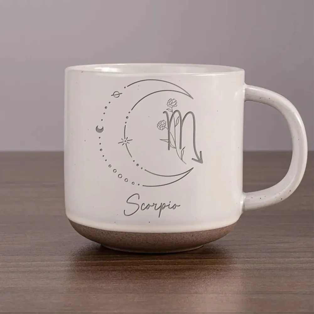 Custom Zodiac Sign - Personalized Pottery Mug - Gift For Family, Mom, Sister, Besties