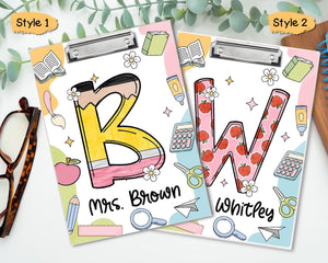 Personalized Teacher Clipboard,Teacher Back to School, Teacher Appreciation, Custom Clipboard, Teacher Acrylic Clipboard,Classroom Must Have
