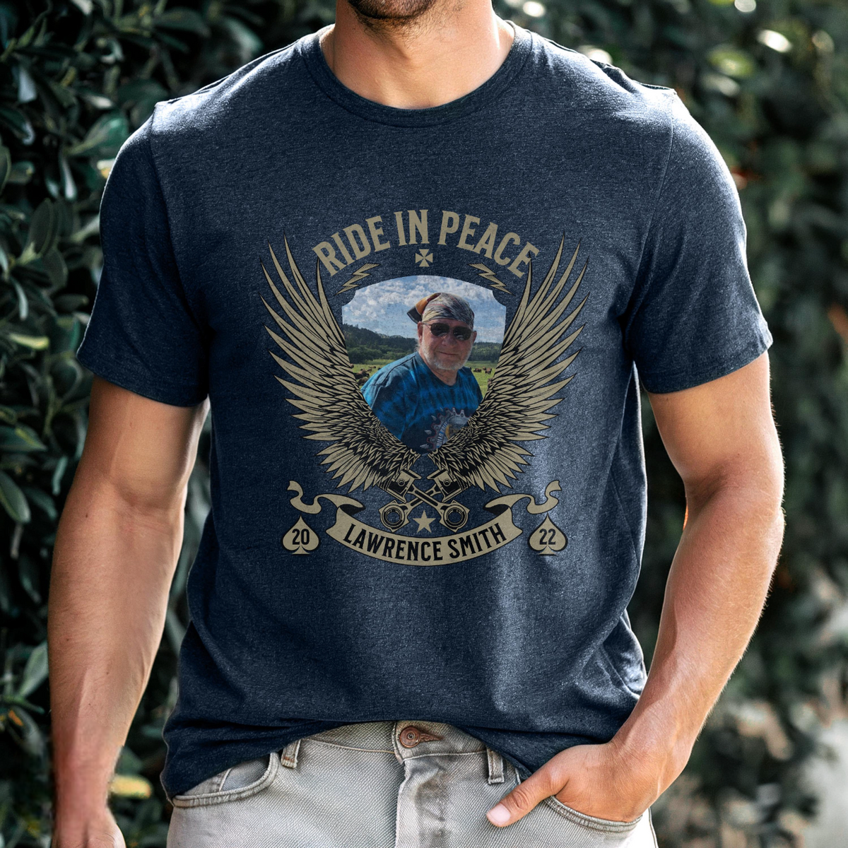 RIde In Peace Shirt, Custom Funeral Photo Shirt, Rest In Peace Memory Shirt, Remembrance Shirt, Custom Last Photo Shirt