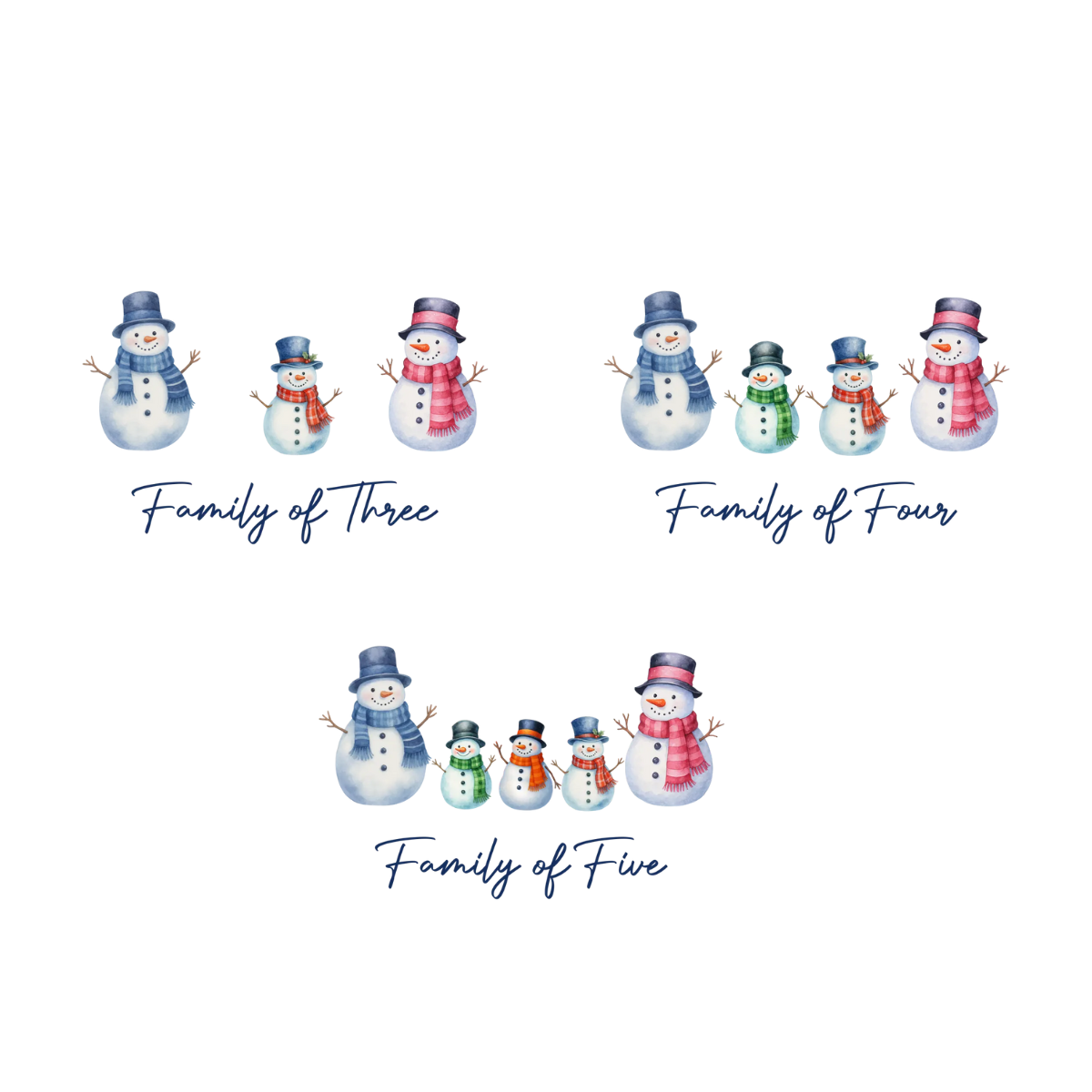 Our First Christmas Snowman Family - Personalized Ornament - Gift For Family, Christmas Gift