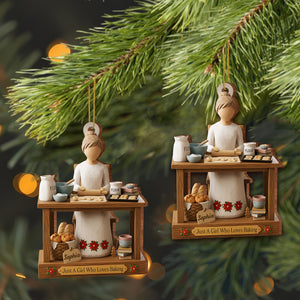 Just A Girl Who Loves Baking, Personalized Ornament, Gift For Bakers And Home Chefs