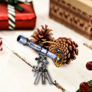 Personalized Telescope Christmas Ornament 2024, Telescope Keepsake, Telescope Gift, Telescope Lovers Ornament, Xmas Decoration