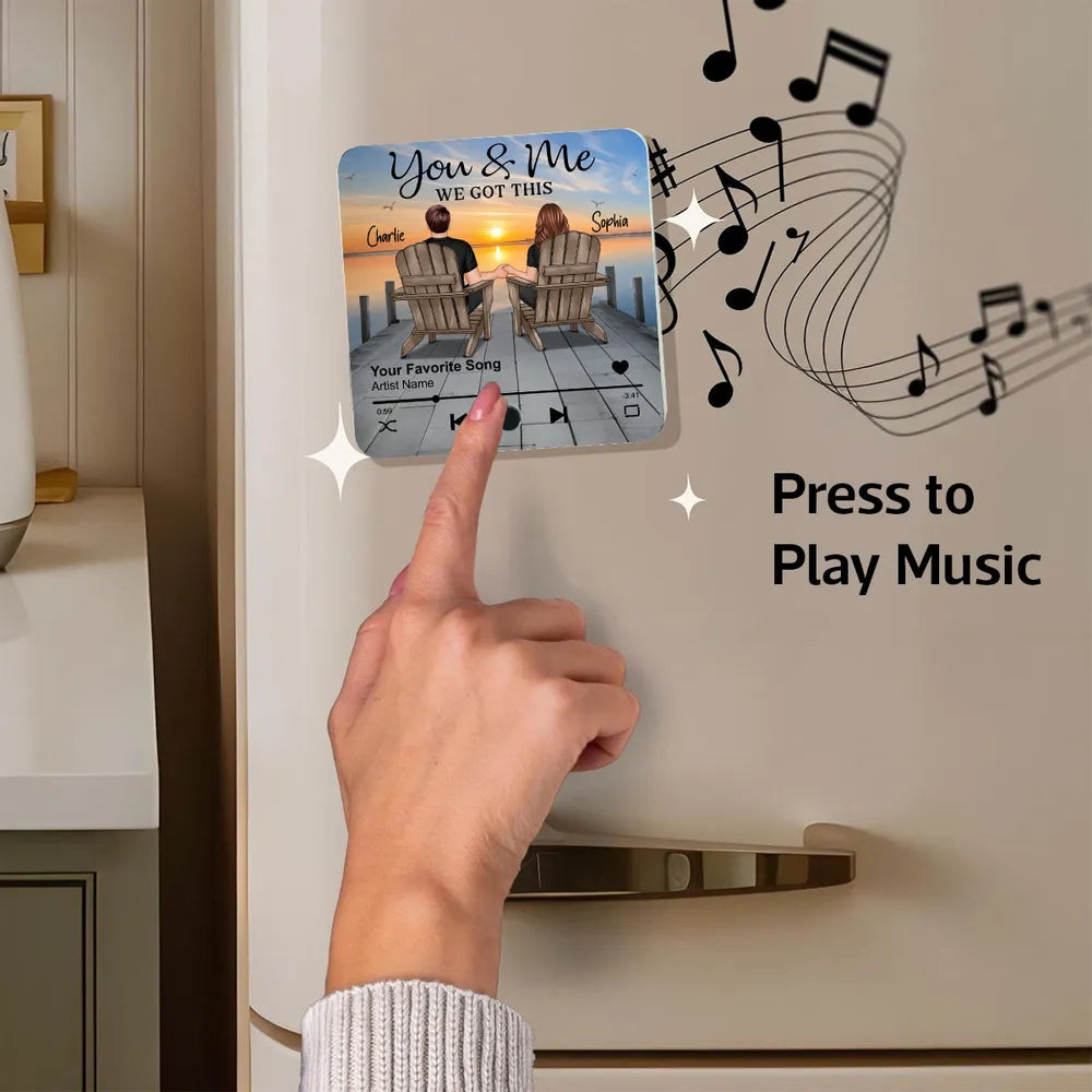 You & Me We Got This Lake Couple - Personalized Music Fridge Magnet - Gift For Couple, For Him, For Her, Anniversary Gift