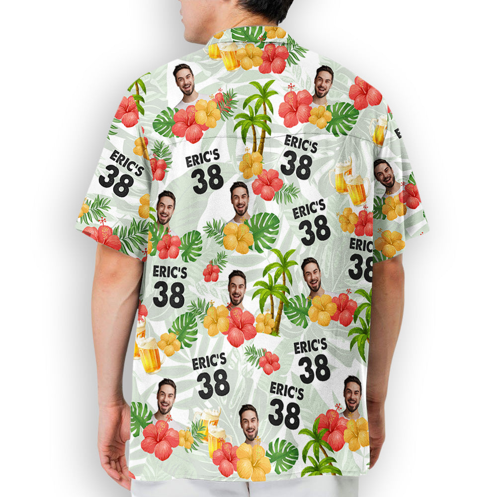 Birthday Beach Party Summer Vibe - Personalized Hawaiian Shirt - Birthday Gift, Summer