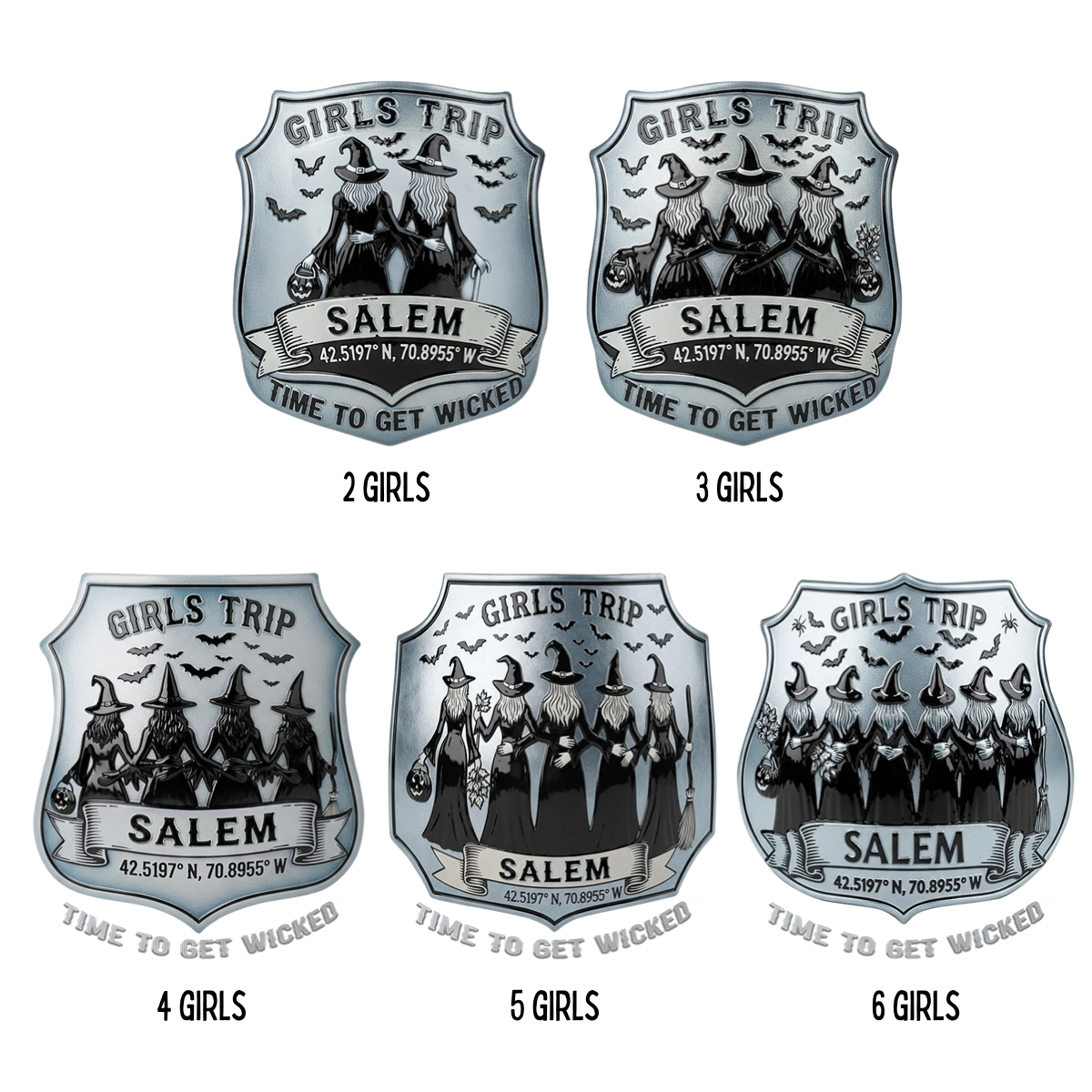 Girls Trip Time To Get Wicked - Personalized Halloween Black Ceramic Witch Mug - Halloween Gift For Sisters, Besties