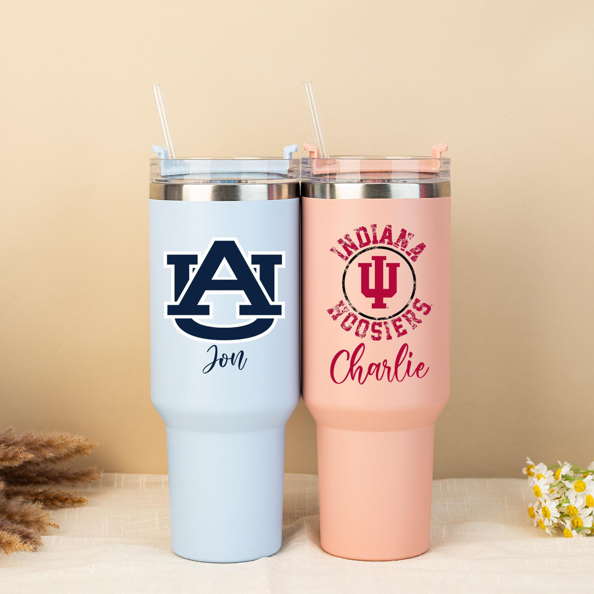 Personalized College Logo Tumbler, Graduate Gift 2026, 40oz Stainless Steel