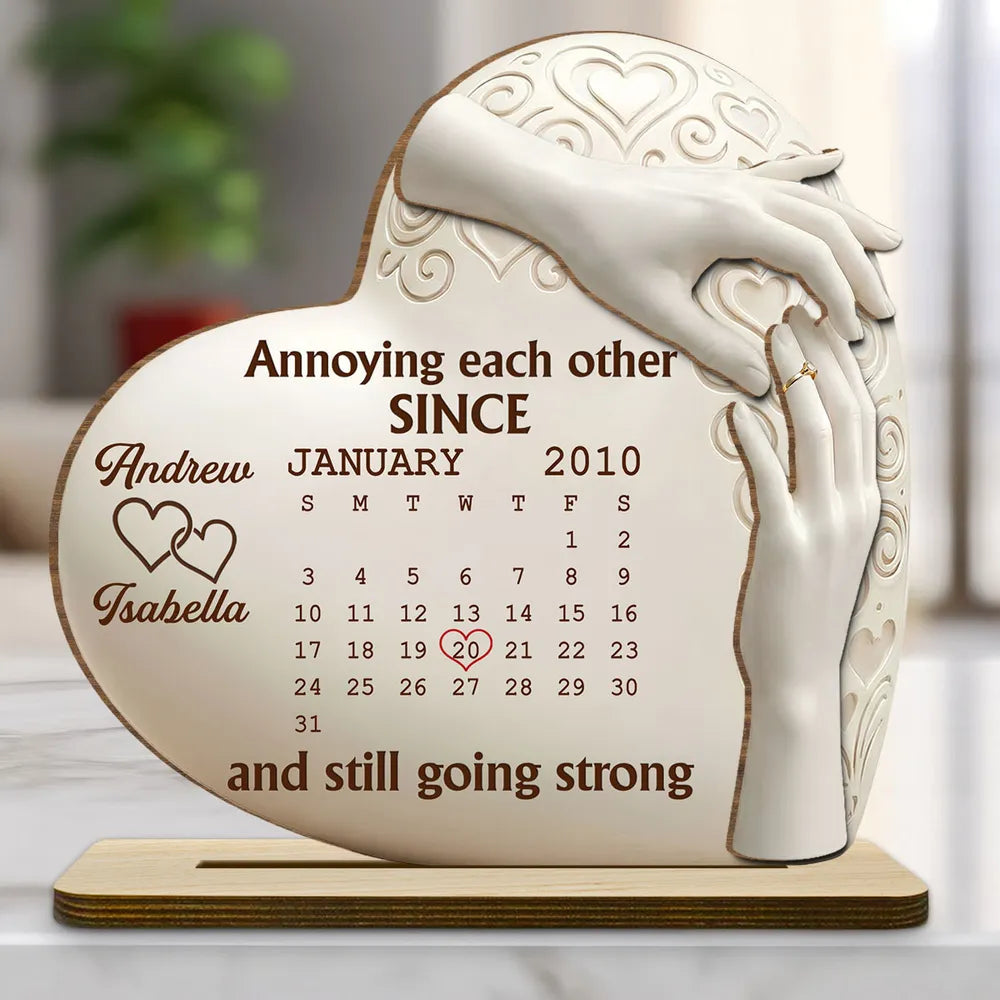 A Date To Remember - Personalized Wooden Plaque - Wedding, Anniversary Gift For Couple