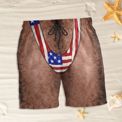 Sexy Man Beach Shorts - Personalized Beach Shorts - Gift For Man, Funny Gift For Husband, Boyfriend