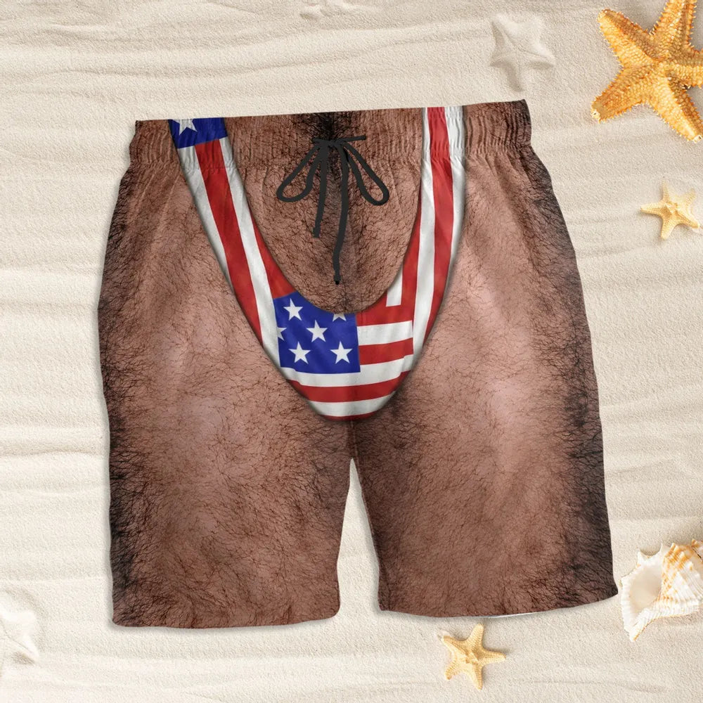 Sexy Man Beach Shorts - Personalized Beach Shorts - Gift For Man, Funny Gift For Husband, Boyfriend