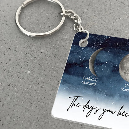 The Night You Became My Dad - Personalized Acrylic Keychain - Gift For Dad, Father's Day, Birthday Gift