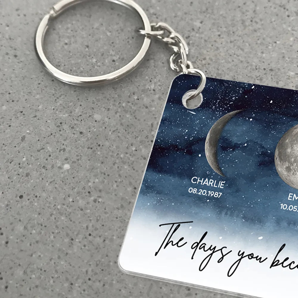 The Night You Became My Dad - Personalized Acrylic Keychain - Gift For Dad, Father's Day, Birthday Gift