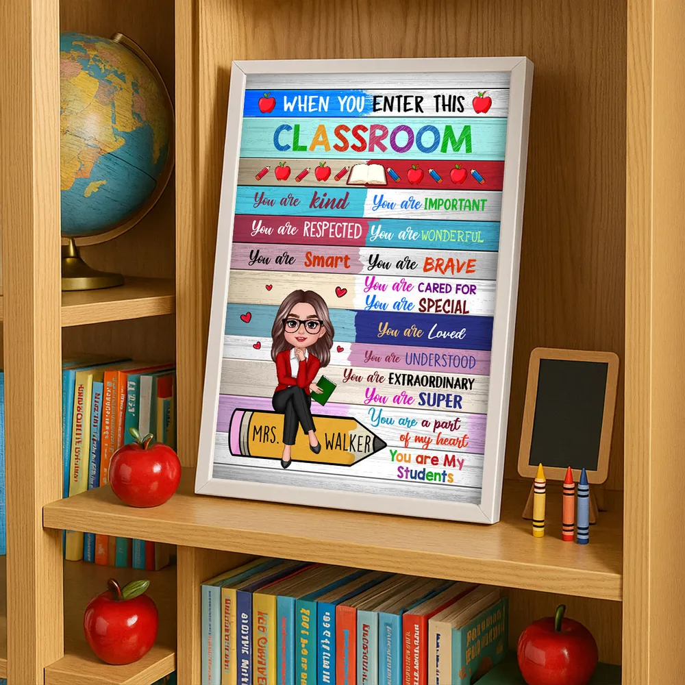 When You Enter This Classroom - Personalized Canvas - Teacher, Back To School Gift