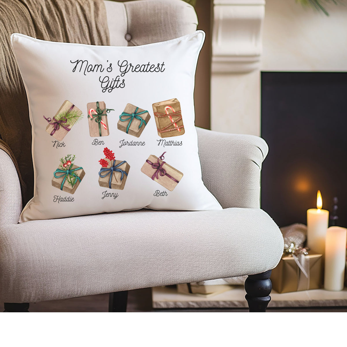 Grandma's Greatest Gift - Personalized Pillow - Christmas Gift For Grandma