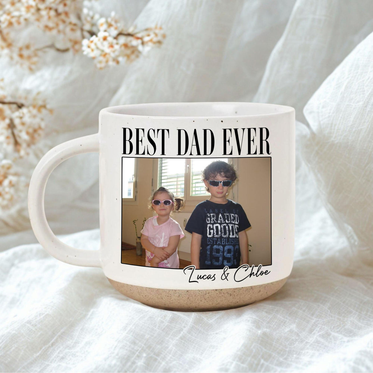 Custom Vintage Retro Photo Dad Mug, Father's Day Mug, Father's Day Gift from Kids, Childhood Photo Mug, Gift for Husband, Dad Coffee Mug