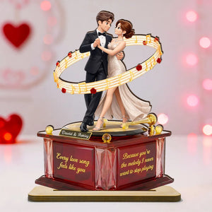 You're The Melody I Never Want To Stop Playing - Personalized Wooden Plaque - Valentine's Gift For Him, For Her, For Couple