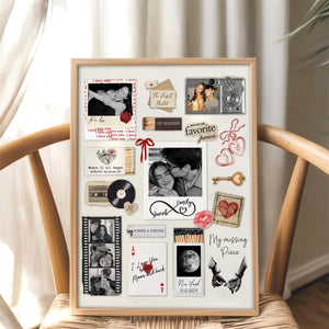 Personalized Valentine Gifts For Him, Custom Matchbox Canvas Gift For Boyfriend, Anniversary Gift