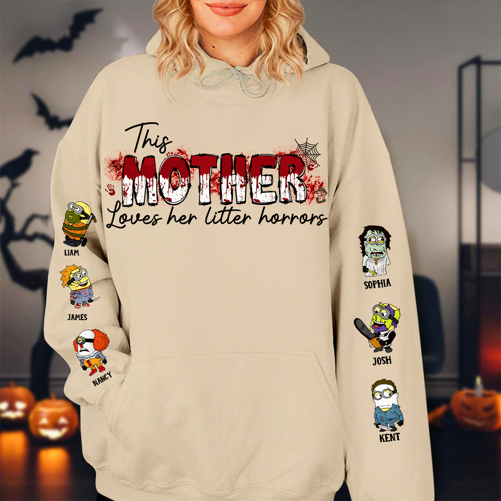 This Mom Grandma Loves Her Little Horrors - Personalized Apparel - Halloween Gift For Mom Grandma