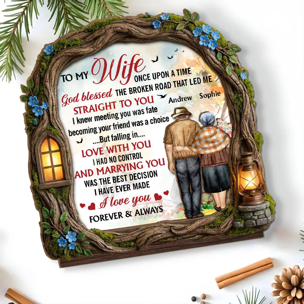 Marrying You Was The Best Decision - Personalized Wooden Plaque - Valentine's Day Gift, Anniversary Gift For Couple