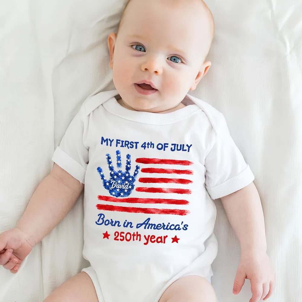 My First 4th Of July - Personalized Baby Onesie - 4th Of July Gift For Baby, Independence Day, Gift For New Parents