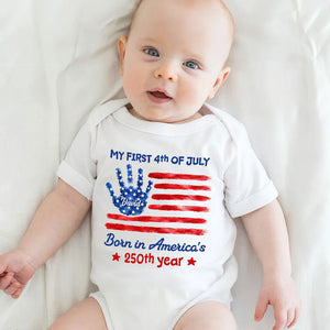 My First 4th Of July - Personalized Baby Onesie - 4th Of July Gift For Baby, Independence Day, Gift For New Parents