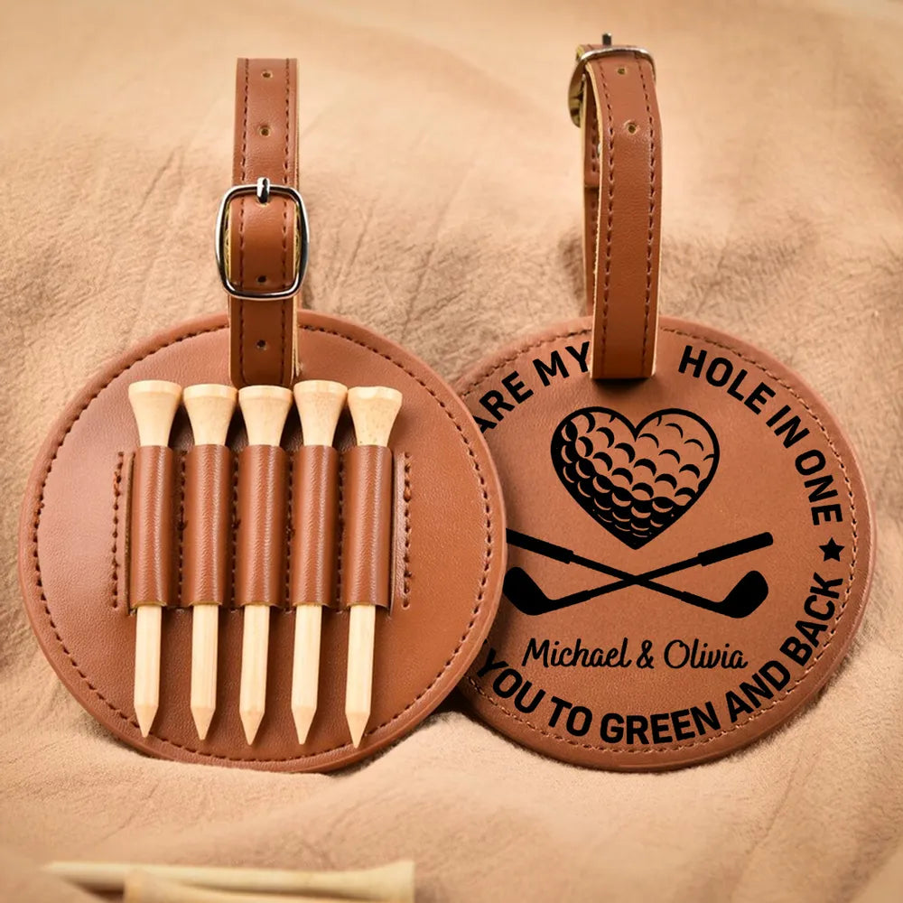 You Are My Hole In One - Personalized Golf Tee Bag - Gift For Husband, Gift For Boyfriend, Father's Day Gift