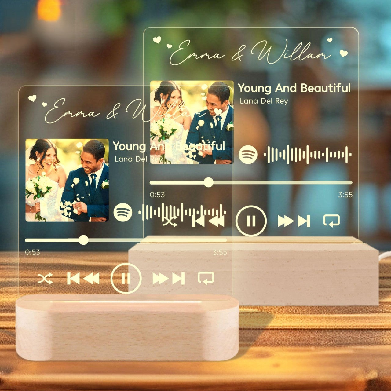 Custom Song Couple Night Light, Our Love Story Gift, Anniversary Gifts, Romantic Gift For Couple, Valentines Day Gift For Couple