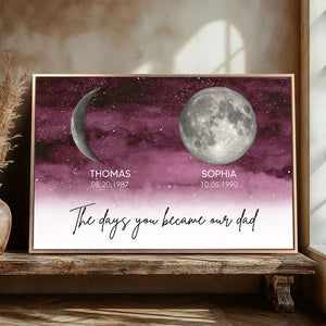 The Night You Became My Dad - Personalized Canvas - Gift For Dad, Father's Day, Birthday Gift