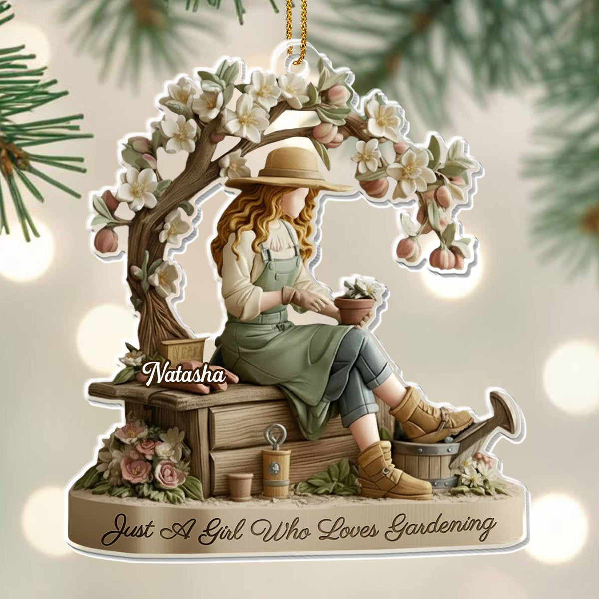 Just A Girl Who Loves Gardening, Tree And Flowers, Gift For Gardeners And Plant Lovers