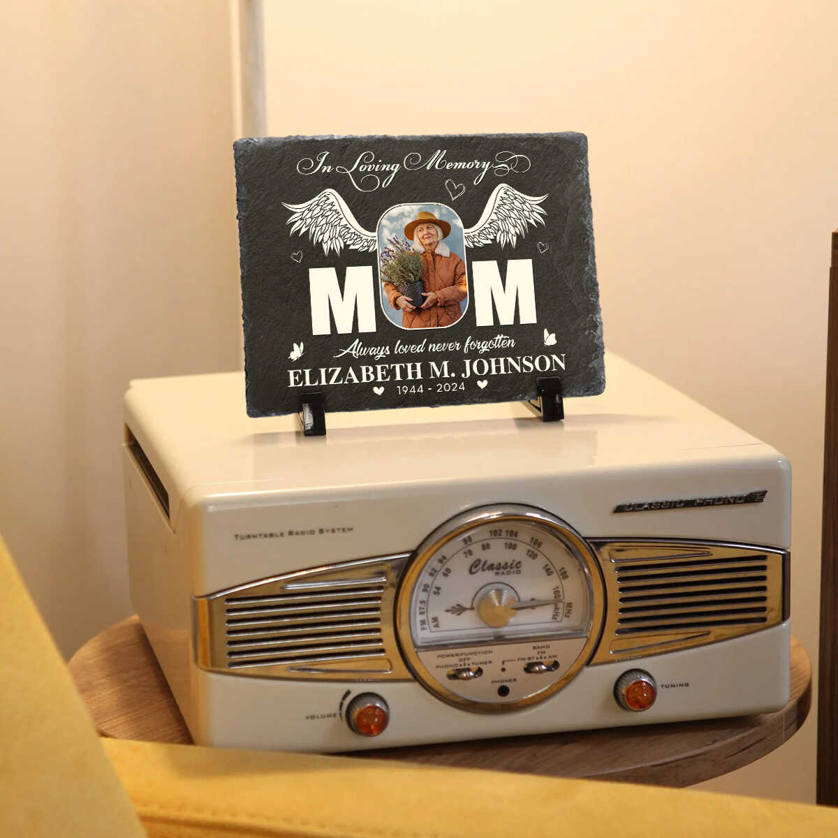 In loving Memory Of Mom Photo - Custom Memorial Garden Stone - Memorial Gift Of Your Loved One