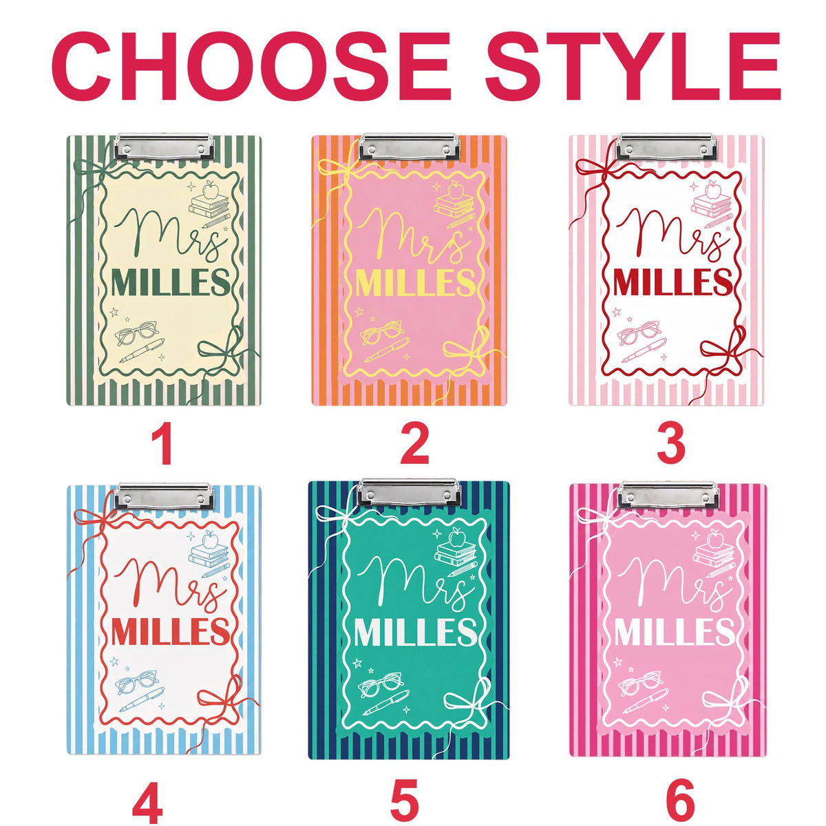Teacher Clipboard with Name Customization Student Desk Organizer Classroom Decor Teacher Appreciation Gift School Office Supplies