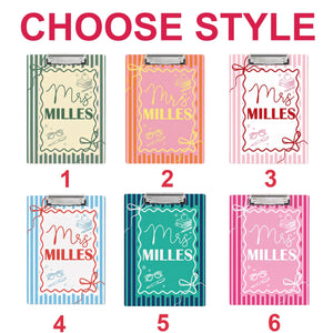 Teacher Clipboard with Name Customization Student Desk Organizer Classroom Decor Teacher Appreciation Gift School Office Supplies