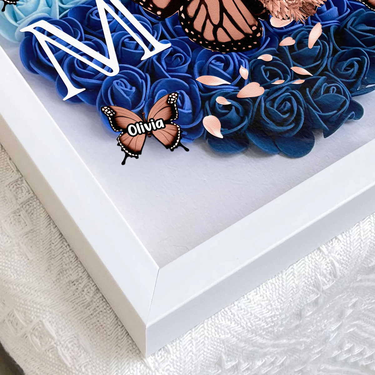 Mom Butterfly - Custom Flower Frame Box - Gift For Mom, Mother's Day Gift