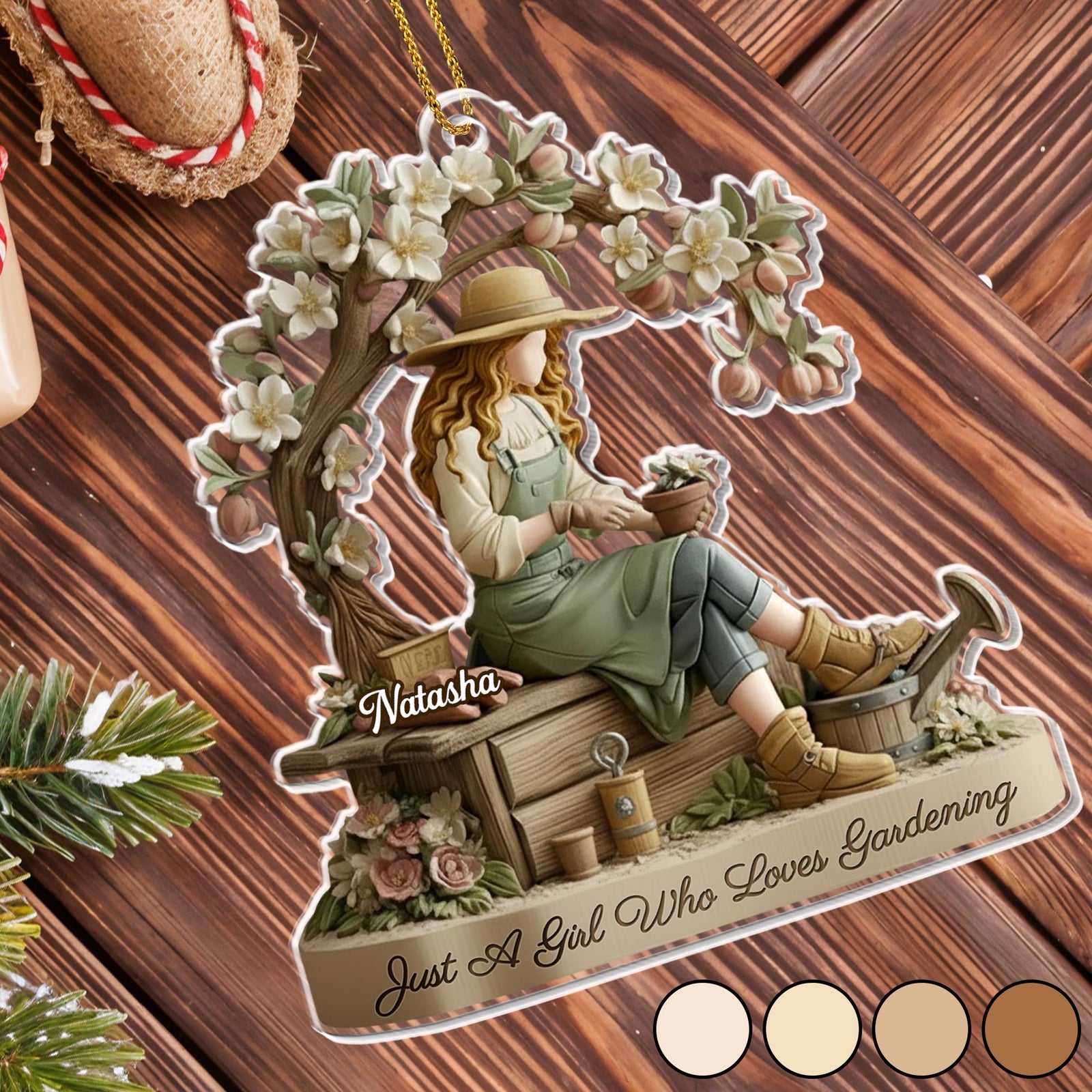 Just A Girl Who Loves Gardening, Tree And Flowers, Gift For Gardeners And Plant Lovers