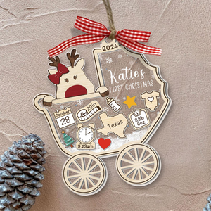 2024 Baby's First Christmas - Personalized 4D Shaker Ornament - Christmas Gift For Baby & Family