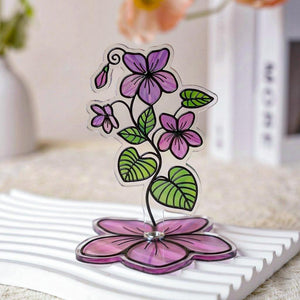 Personalized Birth Month Flower Acrylic Spinning Standee, Acrylic Flower Decor, Mother's Day Gift, Birth Month Flowers Gift For Her