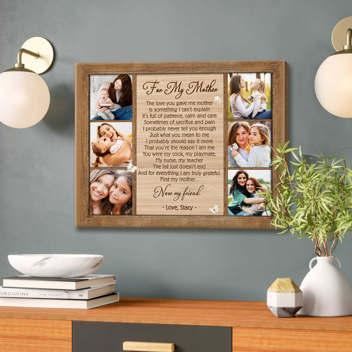 Mom I Will Always Love You Mother Poem - Personalized Canvas - Gift For Mom, Mother's Day, Birthday Gift