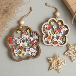 Custom Your Pet's Photo - Personalized 4D Shaker Ornament - Christmas Gift For Pet Lovers