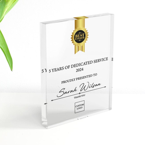 Personalized Acrylic Award Plaque: Custom Corporate Employee Recognition
