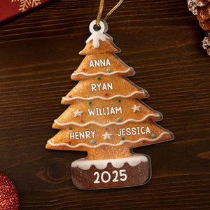 Christmas Brown Cookie - Personalized Acrylic Ornament - Christmas Gift For Family