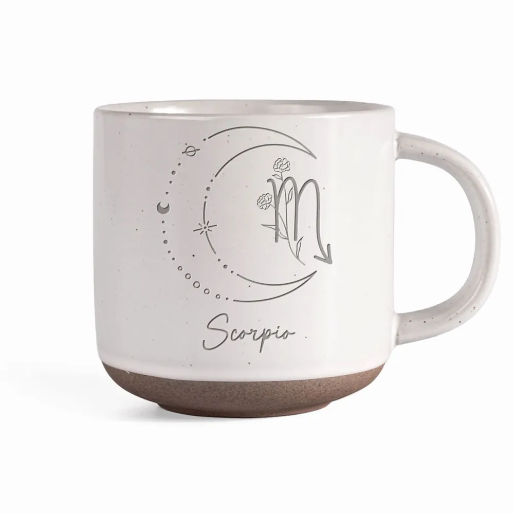 Custom Zodiac Sign - Personalized Pottery Mug - Gift For Family, Mom, Sister, Besties